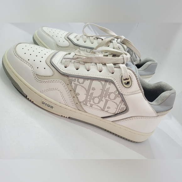 CHRISTIAN DIOR B27 LOW TOP WHITE/GREY SNEAKER SIZE EU43/US10 - Picture 11 of 16